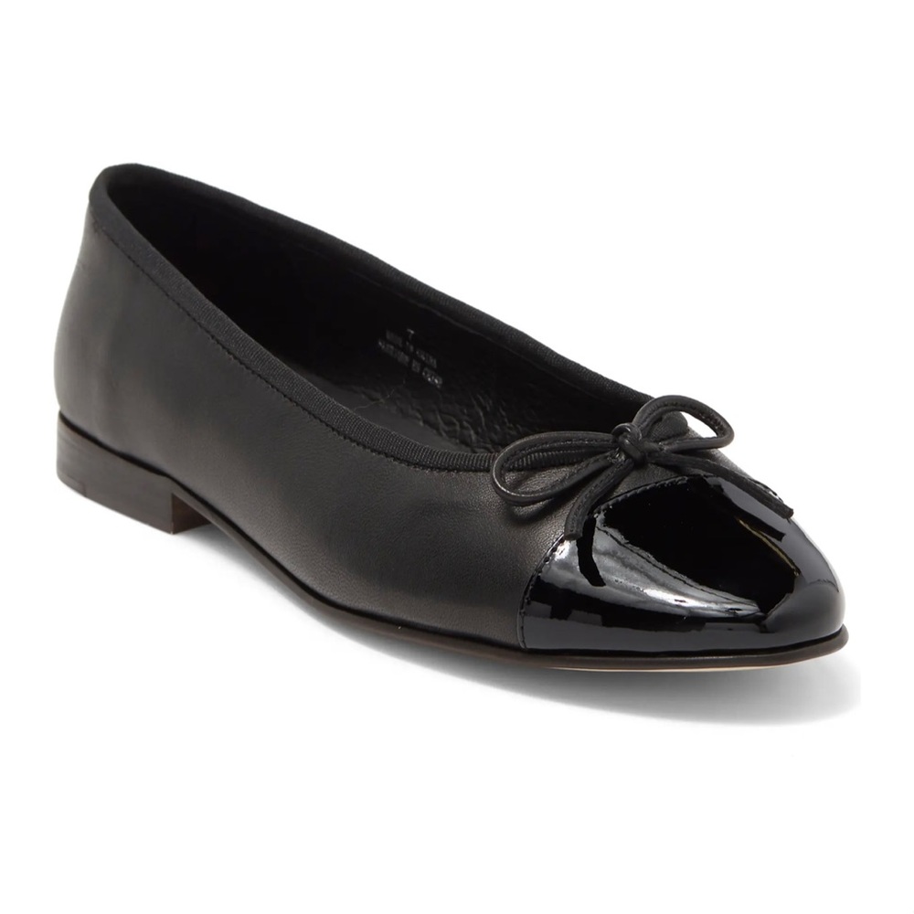 Black Leather Ballerinas - Size 6 - New without the box